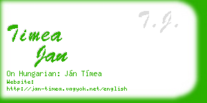timea jan business card