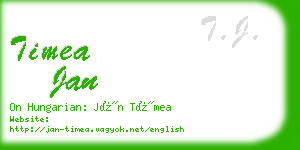 timea jan business card